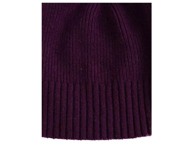 Berretto Burberry in cashmere viola Porpora - vista 4