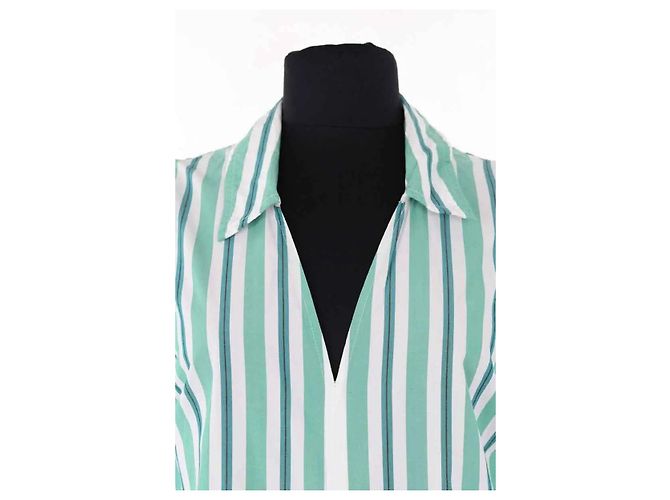 Vestido Ganni de algodón verde - vista 2