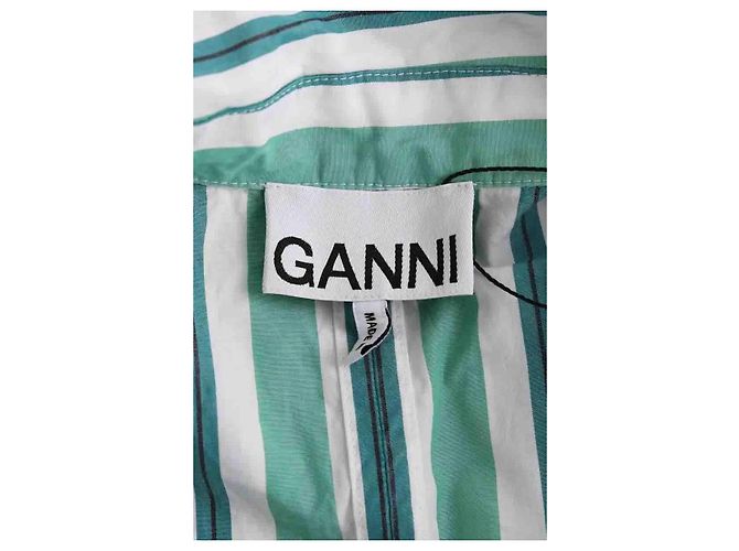 Vestido Ganni de algodón verde - vista 5