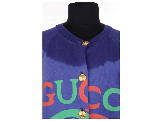 Gucci Cardigan aus Baumwolle Blau Herren XS - Ansicht 2