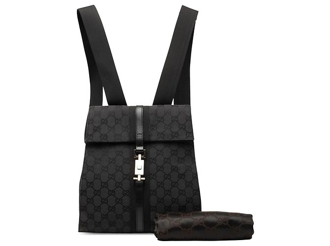 Zaino Jackie Gucci GG Canvas Nero - vista 7