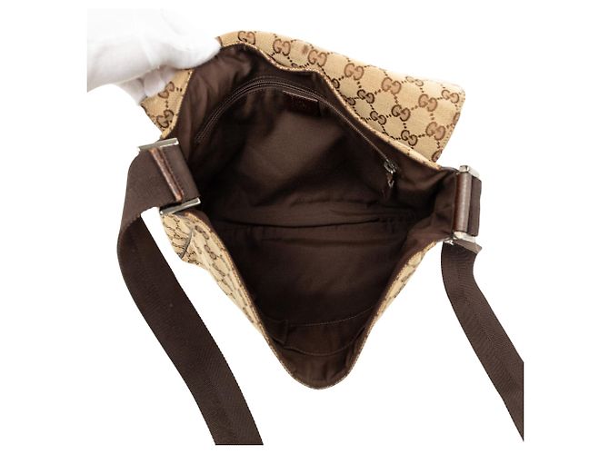Borsa a tracolla Gucci GG Canvas beige - vista 4