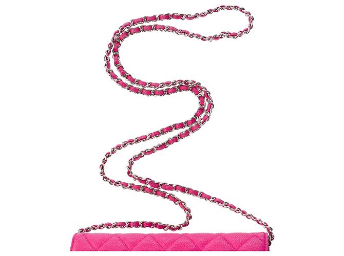Borsa CHANEL Wallet on Chain in Pelle Rosa - 103887 - vista 10