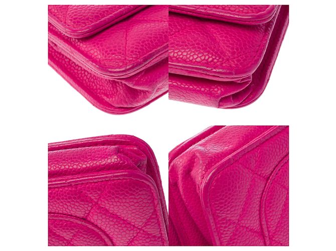 Borsa CHANEL Wallet on Chain in Pelle Rosa - 103887 - vista 12