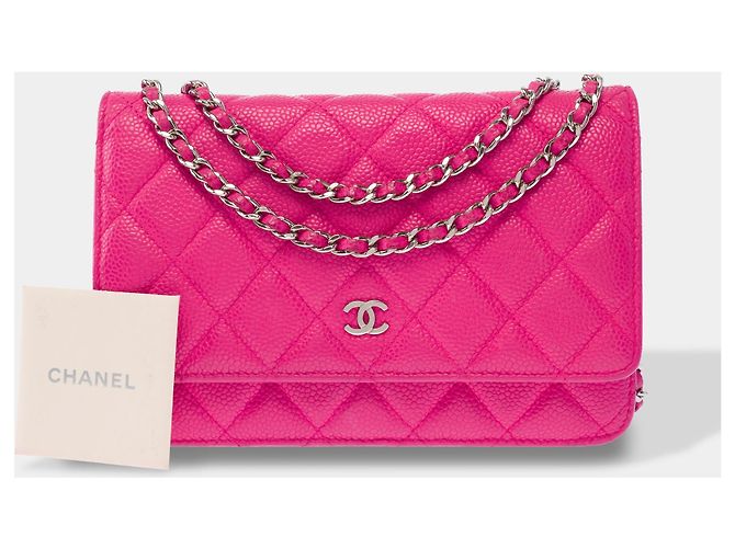 Borsa CHANEL Wallet on Chain in Pelle Rosa - 103887 - vista 2