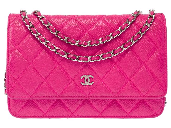 Borsa CHANEL Wallet on Chain in Pelle Rosa - 103887 - vista 3