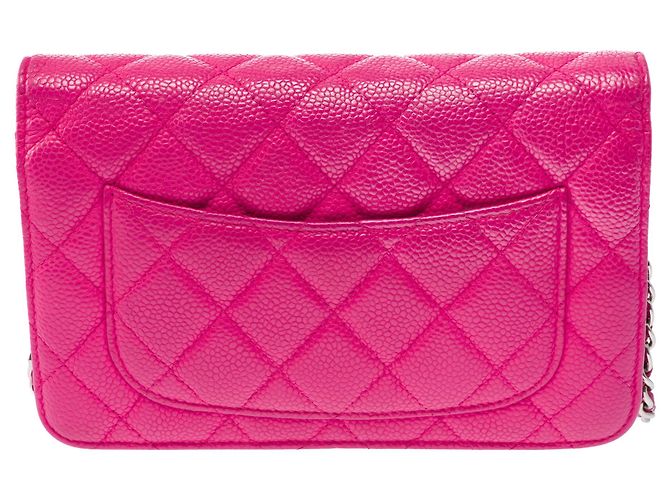 Borsa CHANEL Wallet on Chain in Pelle Rosa - 103887 - vista 4