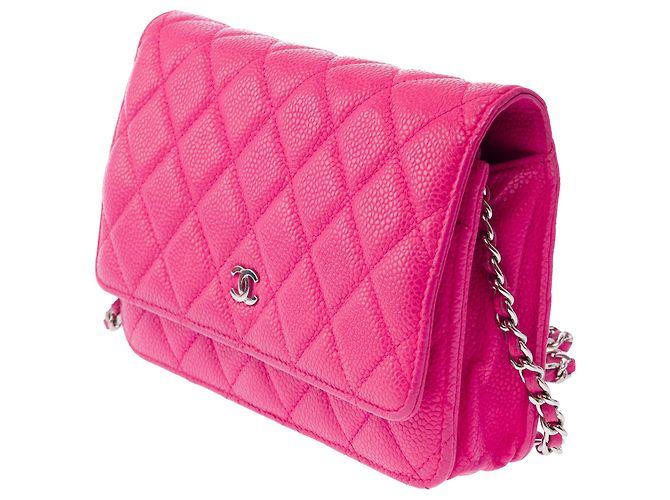 Borsa CHANEL Wallet on Chain in Pelle Rosa - 103887 - vista 5