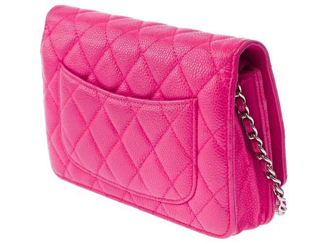 Borsa CHANEL Wallet on Chain in Pelle Rosa - 103887 - vista 6