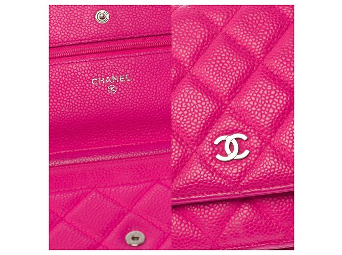 Borsa CHANEL Wallet on Chain in Pelle Rosa - 103887 - vista 7