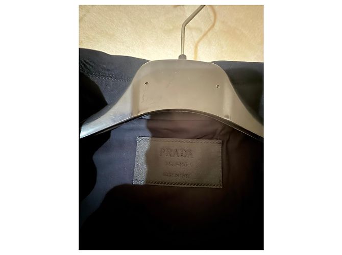 Giacca Prada in nylon blu marino Nero - vista 8