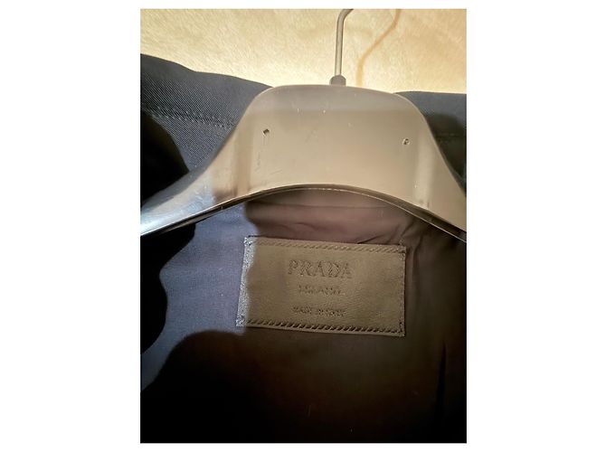Giacca Prada in nylon blu marino Nero - vista 9