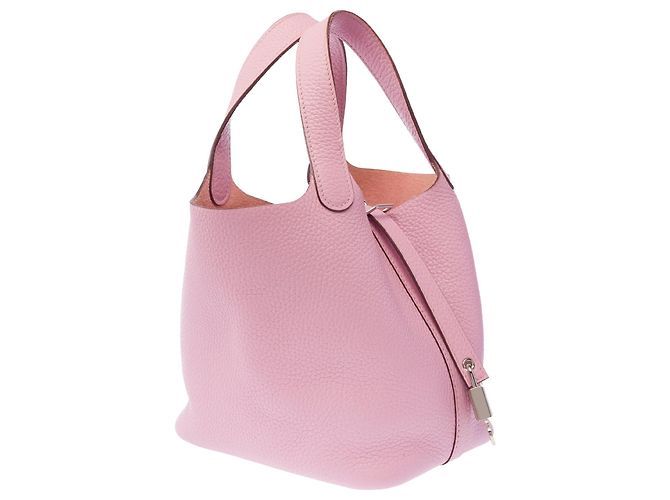 Hermès Borsa HERMES Picotin in Pelle Rosa - 103884 - vista 6