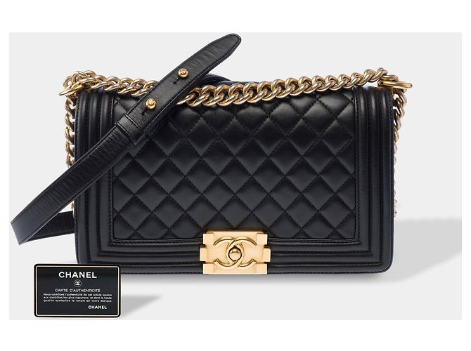 Borsa CHANEL Boy in Pelle Nera - 103882 Nero - vista 2