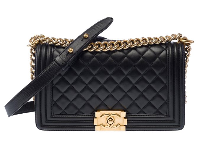 Borsa CHANEL Boy in Pelle Nera - 103882 Nero - vista 3