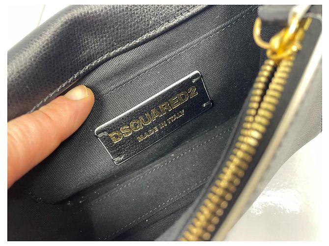 Borsa a tracolla Dsquared2 in pelle nera Nero - vista 11