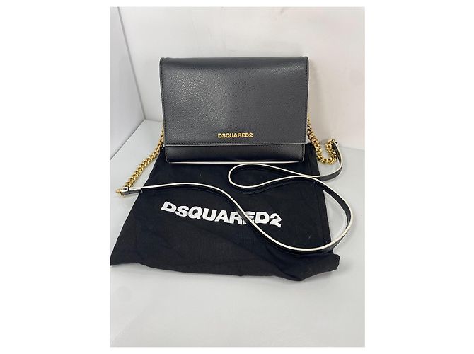 Borsa a tracolla Dsquared2 in pelle nera Nero - vista 2