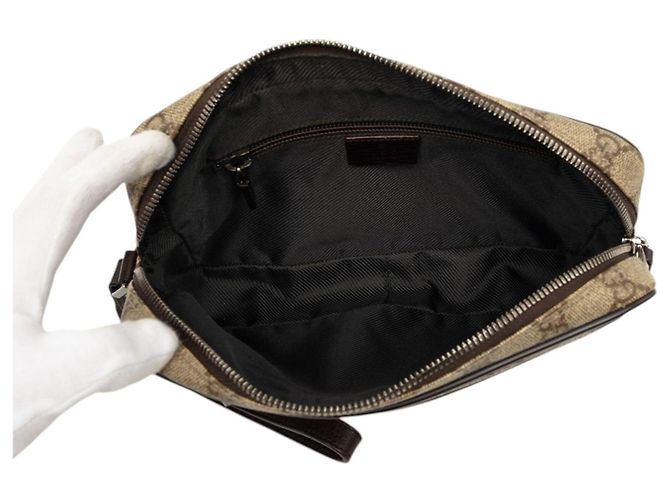 Clutch Gucci GG Supreme Beige - vista 4