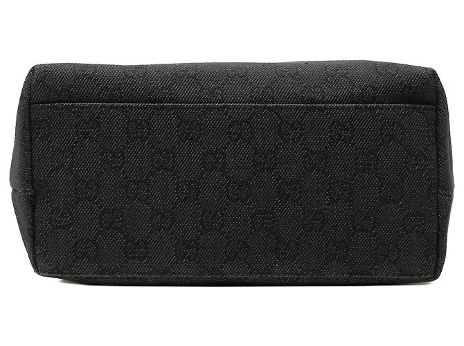 Borsa a tracolla Gucci GG in denim nero - vista 3