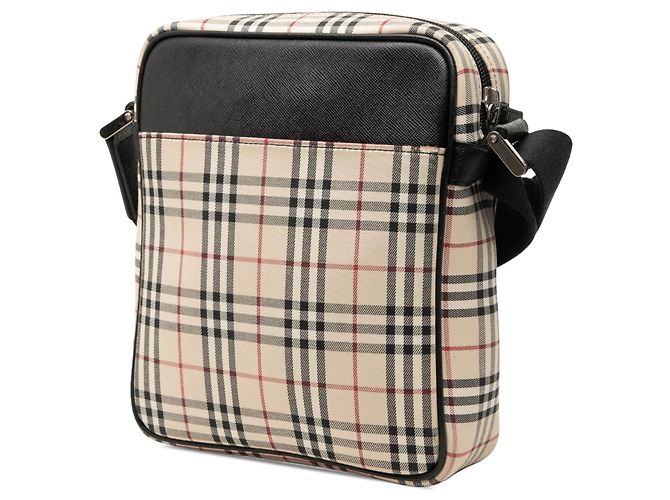 Borsa a tracolla Burberry House Check Canvas nera Nero - vista 2