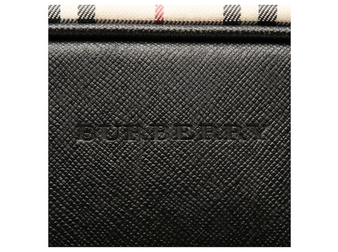 Borsa a tracolla Burberry House Check Canvas nera Nero - vista 5