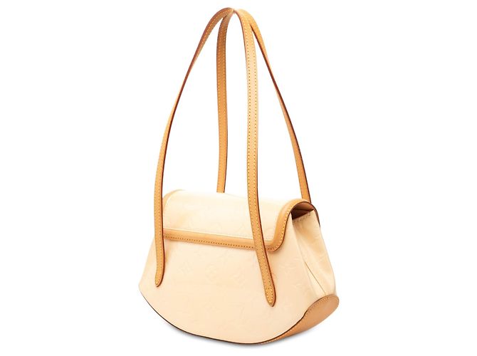 Borsa a tracolla Louis Vuitton Monogram Vernis Biscayne Bay PM Bianca Bianco - vista 2