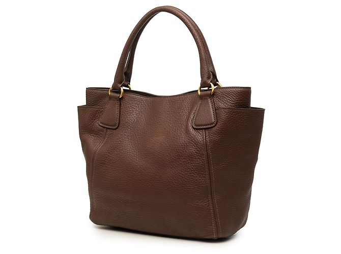Bolsa Tote Conversível Prada Vitello Daino Marrom com Bolso Lateral - vista 2