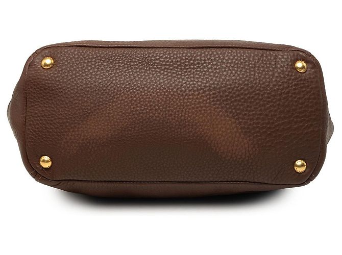 Bolsa Tote Conversível Prada Vitello Daino Marrom com Bolso Lateral - vista 3