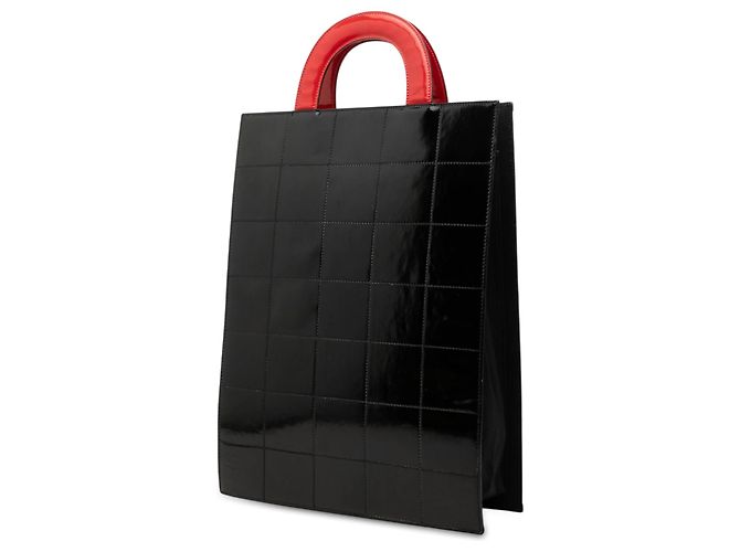 Tote Verticale Chanel Choco Bar Patent Coco Mademoiselle Rossa Rosso - vista 2