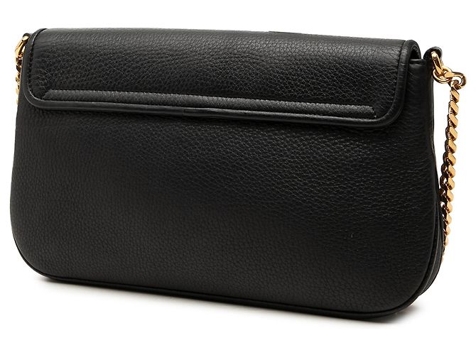 Bolsa de Ombro Gucci Medium 1973 em Pele de Bezerro Preta com Corrente Preto - vista 2