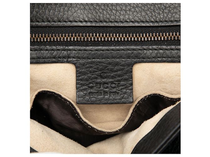Bolsa de Ombro Gucci Medium 1973 em Pele de Bezerro Preta com Corrente Preto - vista 5