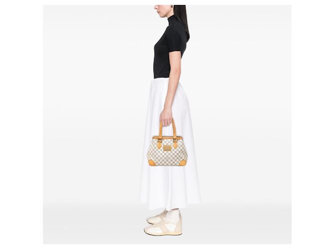 Borsa Tote Louis Vuitton Damier Azur Hampstead PM Bianca Bianco - vista 6