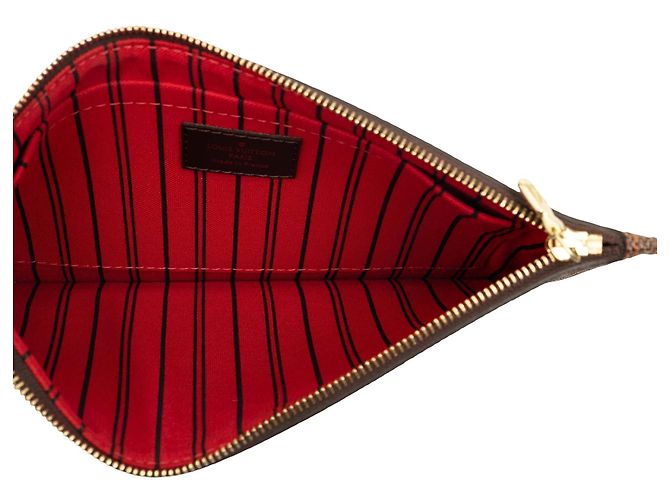 Pouch Louis Vuitton Damier Ebene Neverfull MM marrone - vista 4