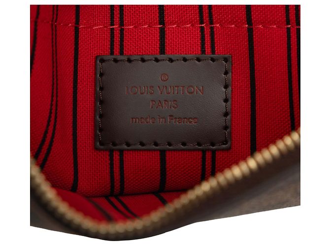 Pouch Louis Vuitton Damier Ebene Neverfull MM marrone - vista 5