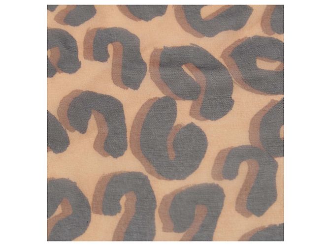 Sciarpa in crepe di seta Louis Vuitton Monogram con stampa leopardata marrone - vista 8