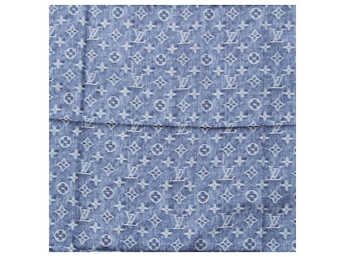 Louis Vuitton Monogram Denim Seidenschal blau - Ansicht 10