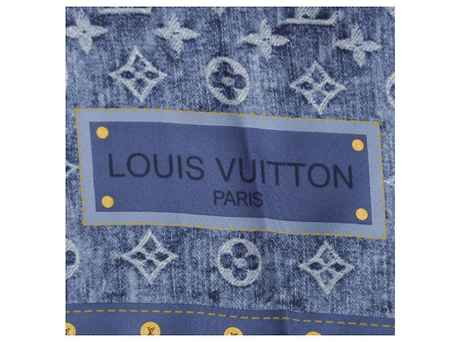 Louis Vuitton Monogram Denim Seidenschal blau - Ansicht 6