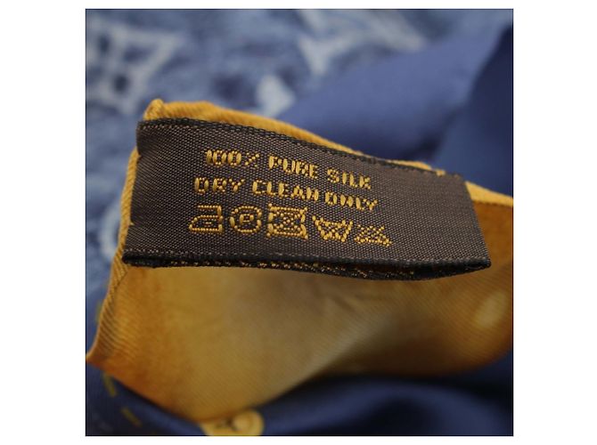 Louis Vuitton Monogram Denim Seidenschal blau - Ansicht 7