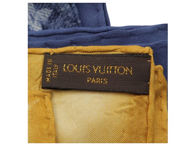 Louis Vuitton Monogram Denim Seidenschal blau - Ansicht 8