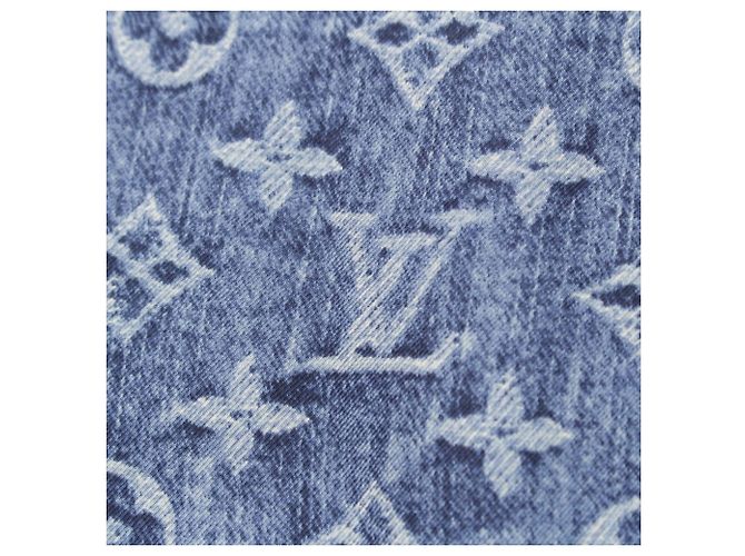 Louis Vuitton Monogram Denim Seidenschal blau - Ansicht 9