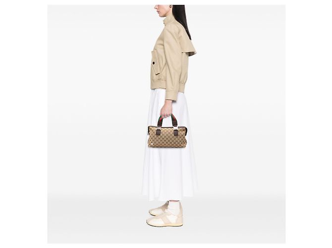 Borsa Gucci GG Canvas Web Pop Beige - vista 6