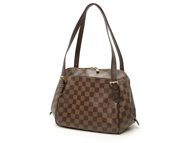 Borsa a tracolla Louis Vuitton Damier Ebene Belem MM Marrone - vista 2