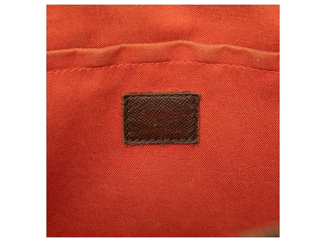 Borsa a tracolla Louis Vuitton Damier Ebene Belem MM Marrone - vista 5