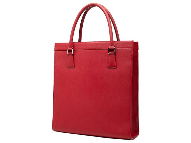 Borsa Tote Burberry in pelle rossa Rosso - vista 2