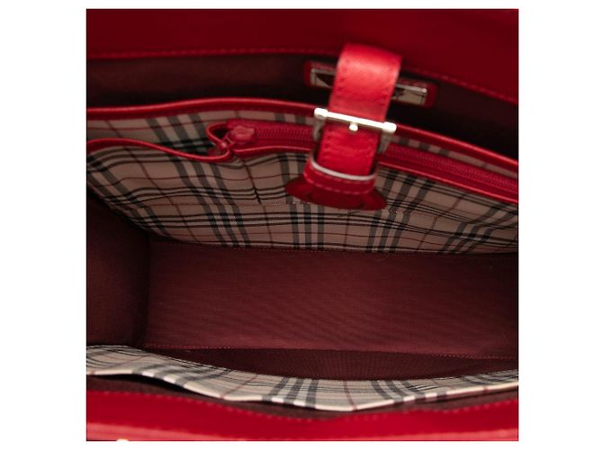 Borsa Tote Burberry in pelle rossa Rosso - vista 4