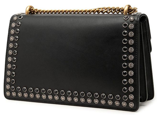 Black Gucci Medium Studded Calfskin Dionysus Shoulder Bag - view 2
