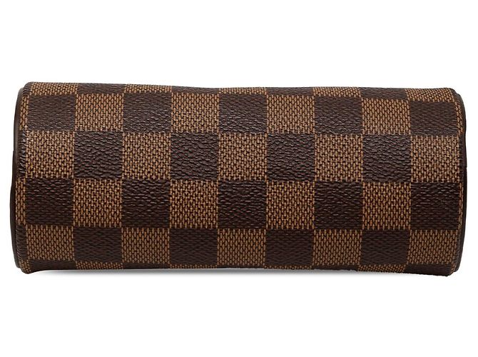 Borsa a mano Louis Vuitton Damier Ebene Papillon Pochette Marrone - vista 3