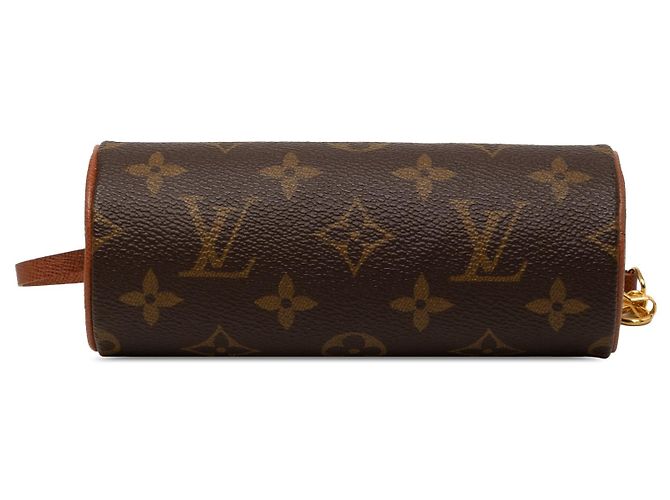 Borsa a mano Louis Vuitton Monogram Papillon Pochette Marrone - vista 3
