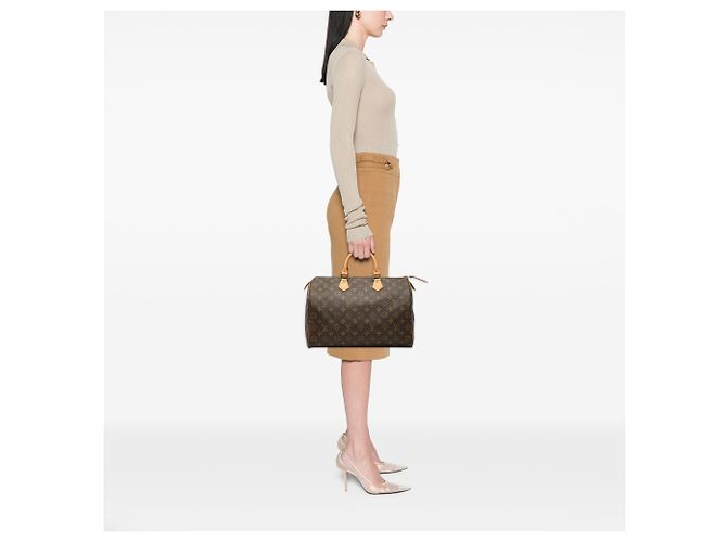 Borsa Boston Louis Vuitton Monogram Speedy 35 Marrone - vista 6