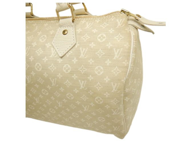 Borsa Boston Louis Vuitton Monogram Mini Lin Speedy 30 Beige - vista 15